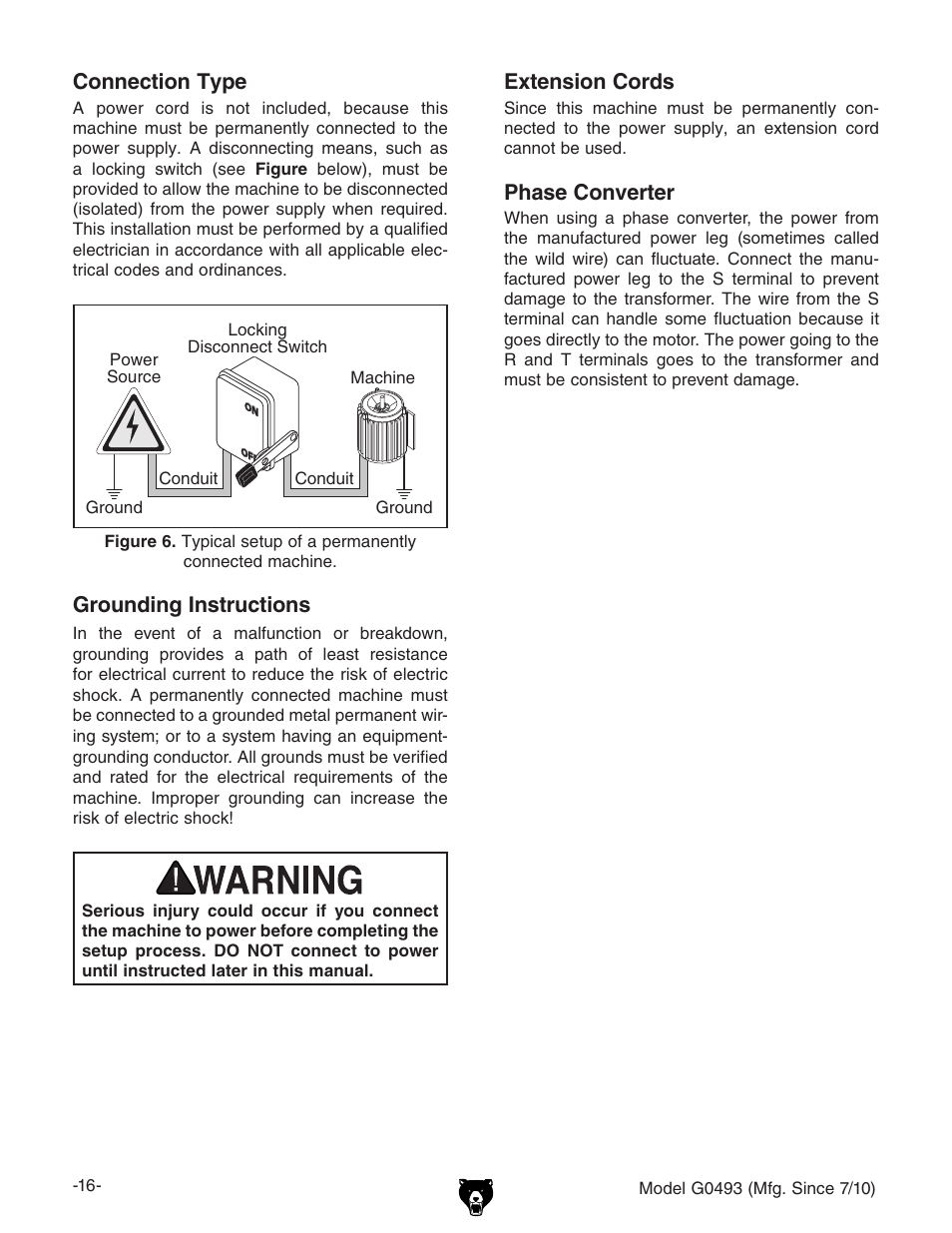 Grizzly G0493 User Manual | Page 18 / 104