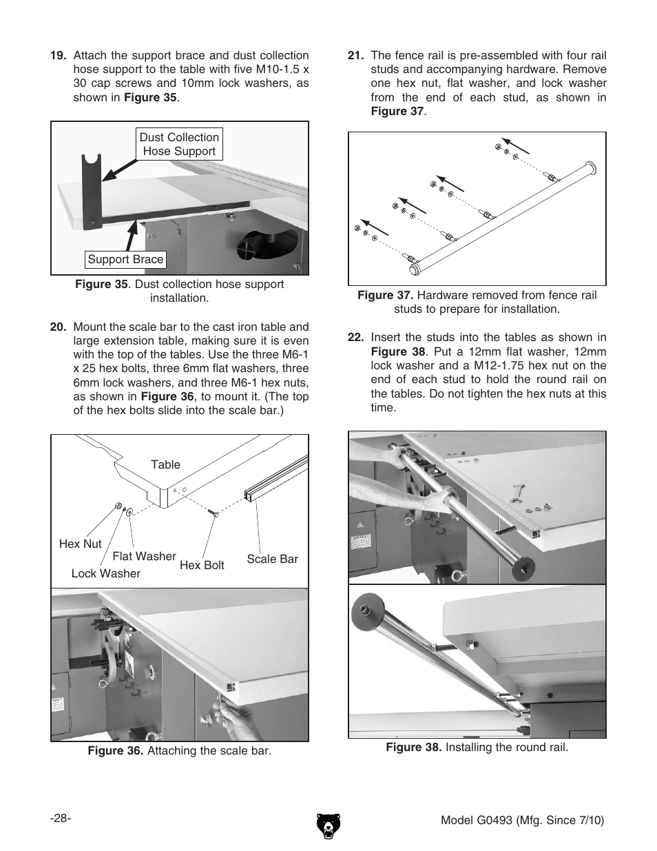 Grizzly G0493 User Manual | Page 30 / 104