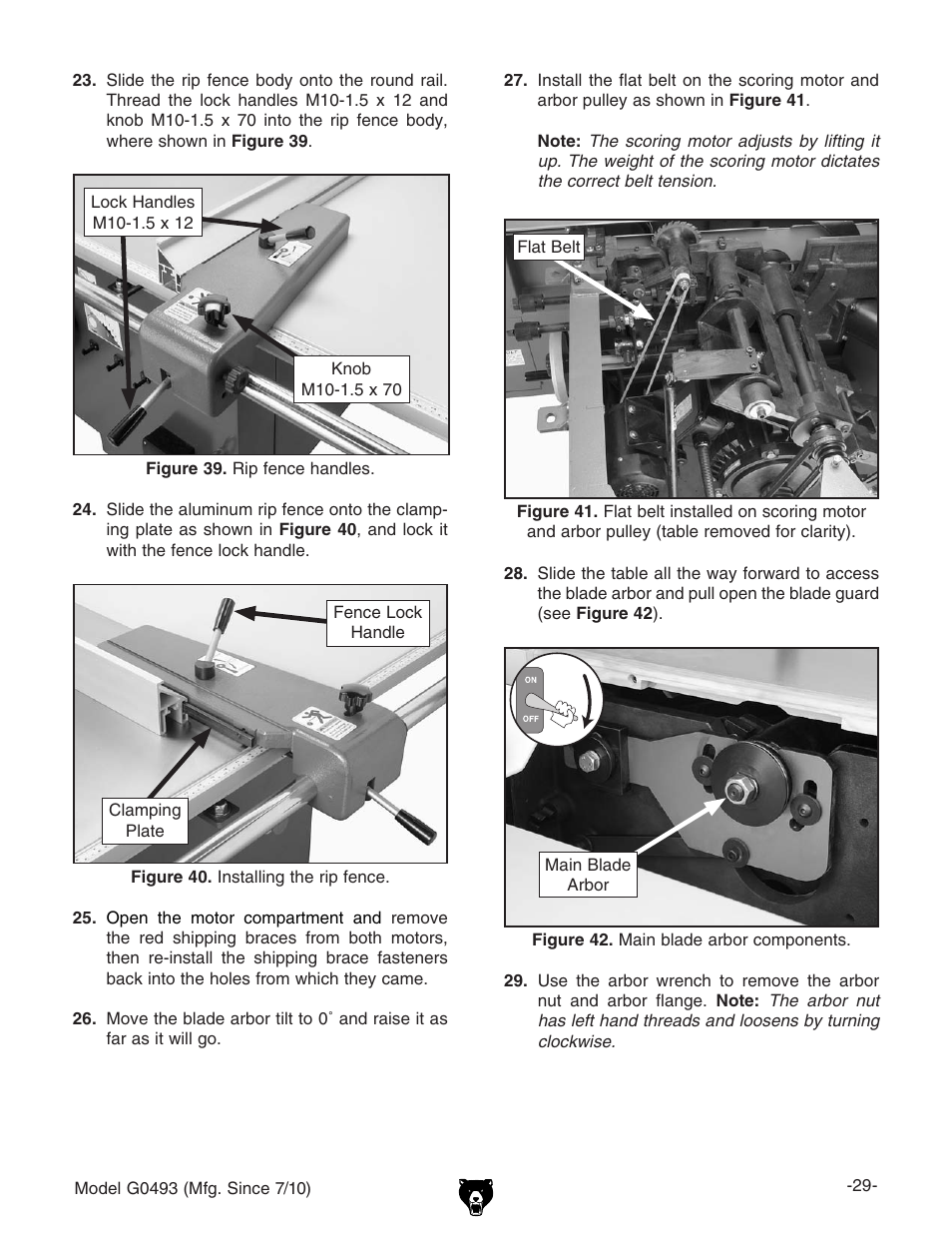 Grizzly G0493 User Manual | Page 31 / 104