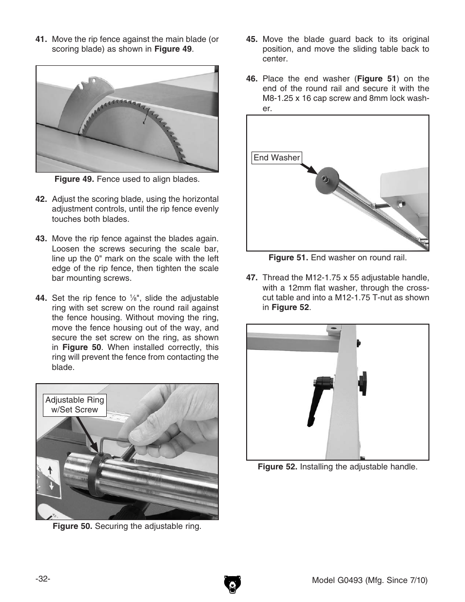 Grizzly G0493 User Manual | Page 34 / 104