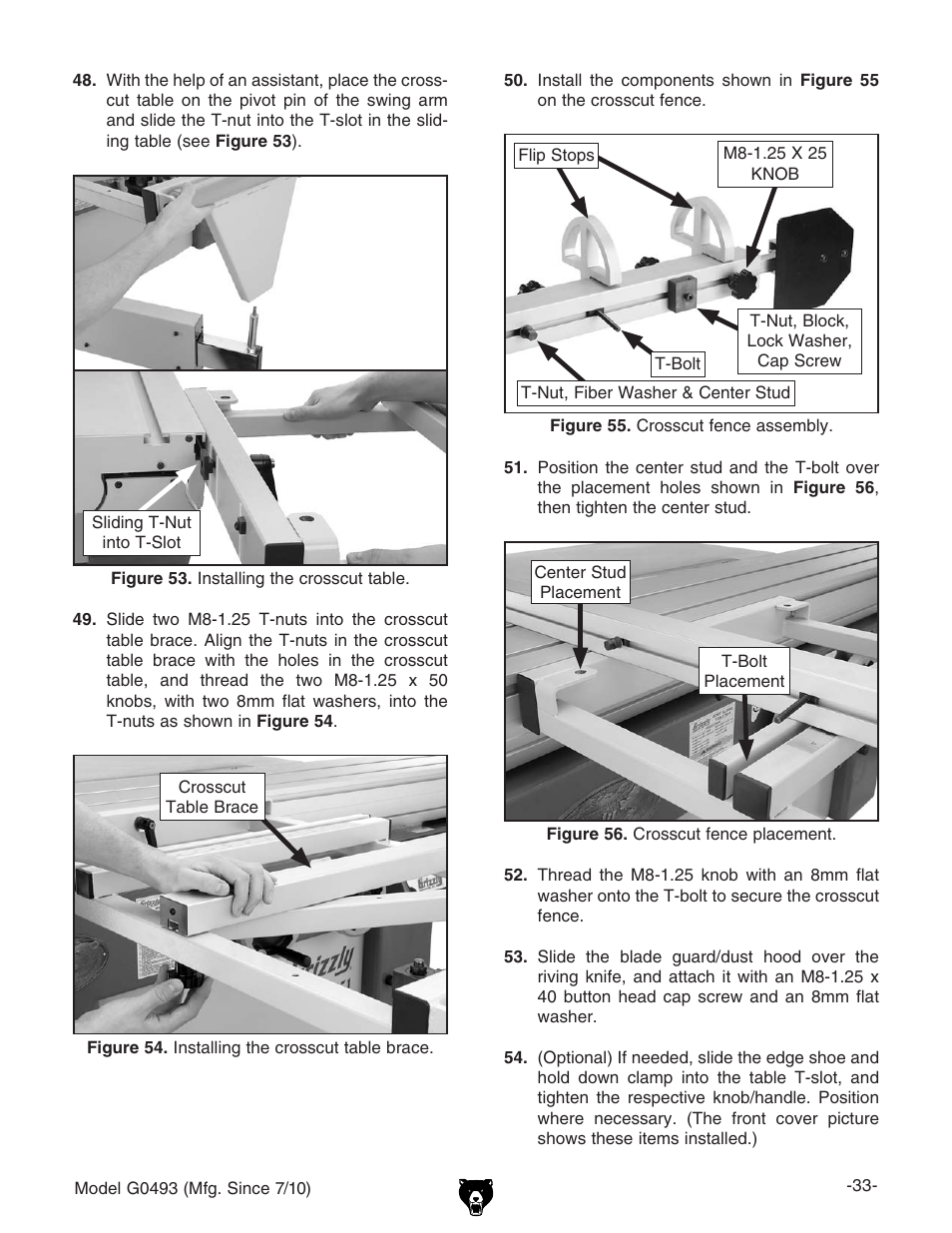 Grizzly G0493 User Manual | Page 35 / 104