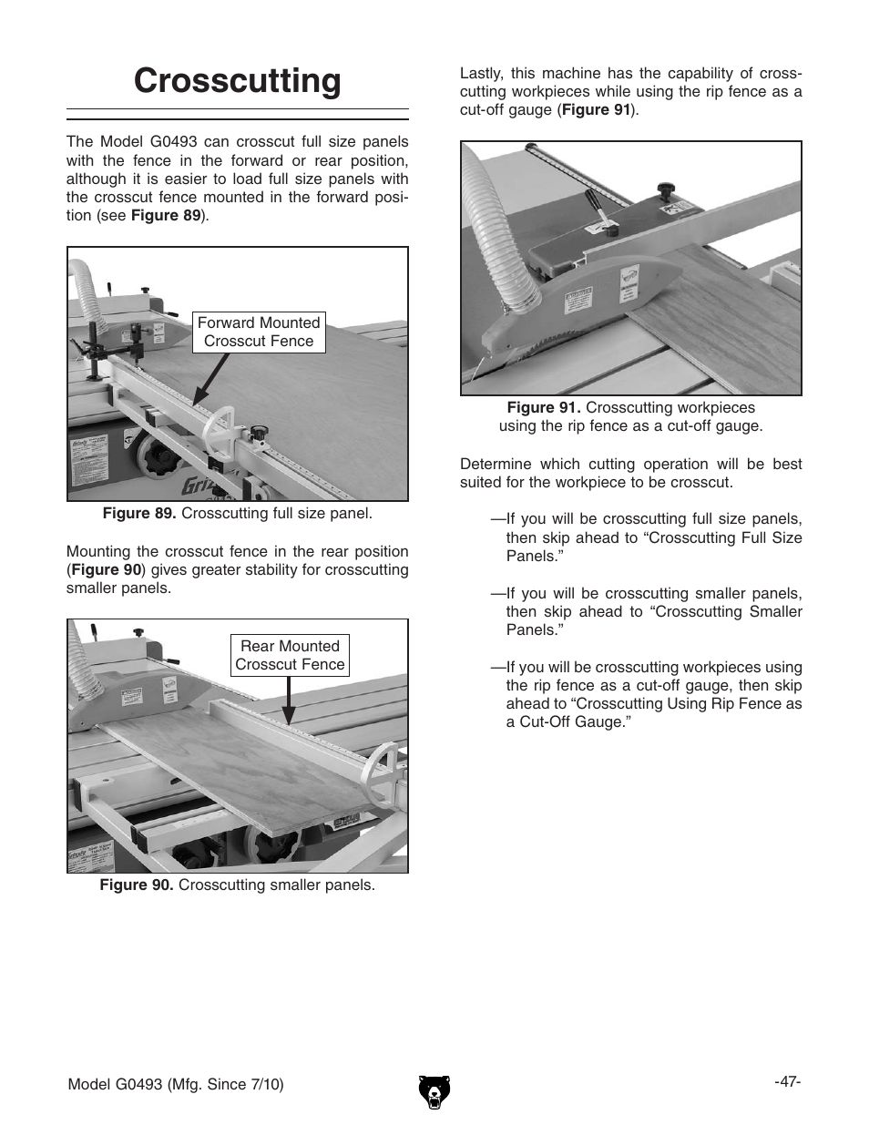 Crosscutting | Grizzly G0493 User Manual | Page 49 / 104