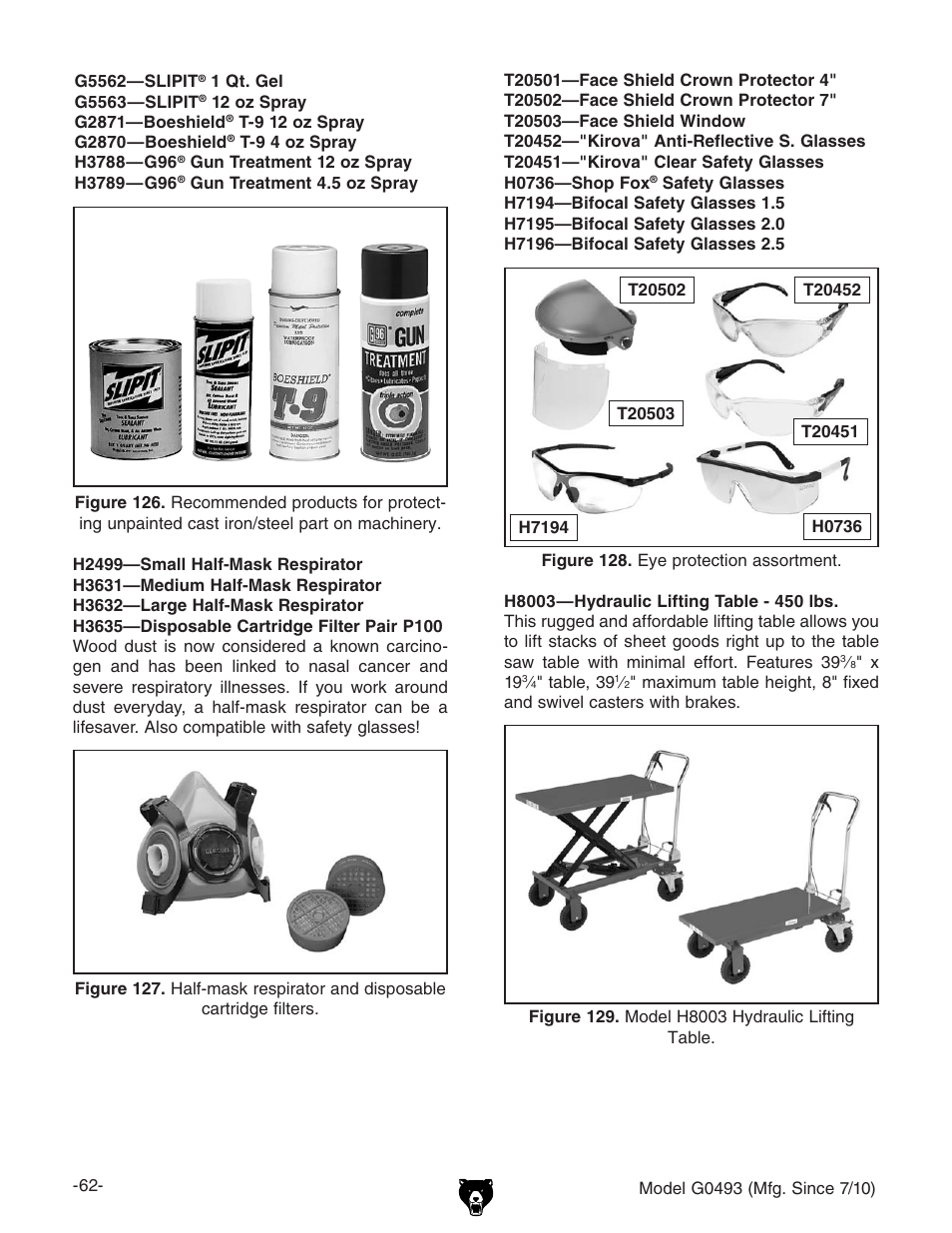 Grizzly G0493 User Manual | Page 64 / 104