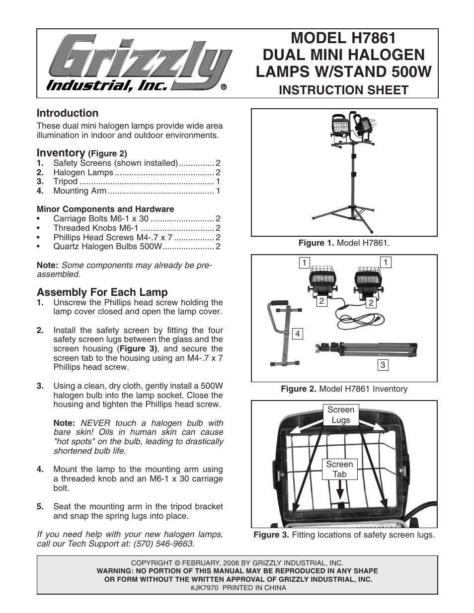 Grizzly H7861 User Manual | 1 page