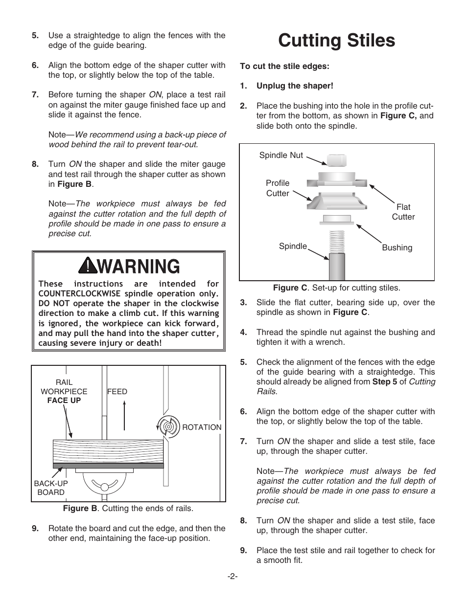 Cutting stiles | Grizzly Stile and Rail Set C2314-C2317 User Manual | Page 2 / 3