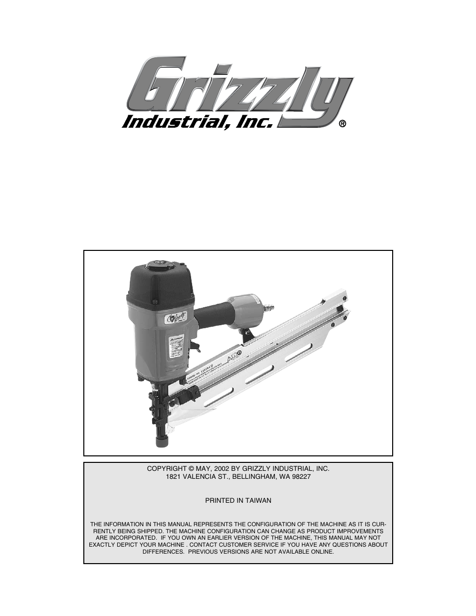 Grizzly G6050 User Manual | 17 pages