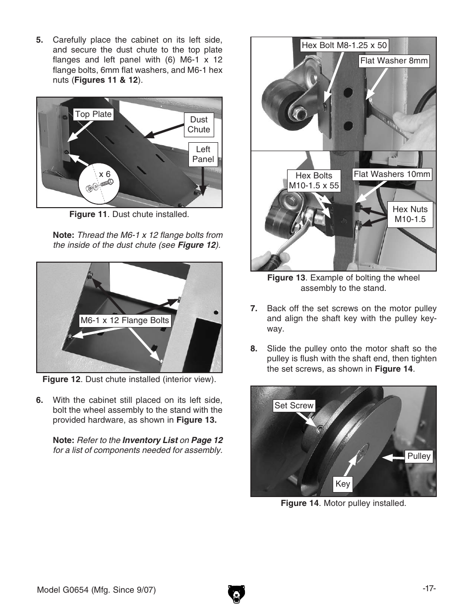 Grizzly G0654 User Manual | Page 19 / 56