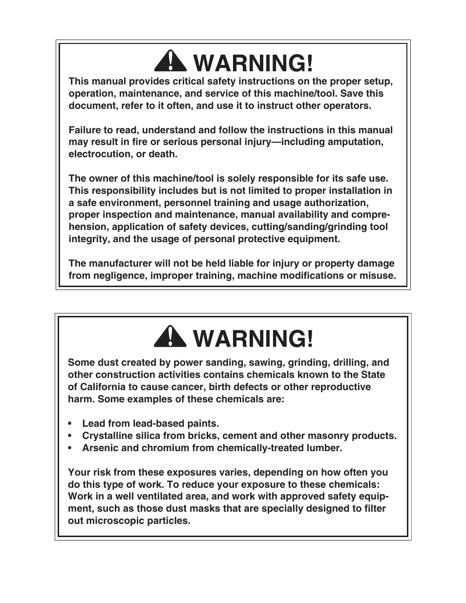 Grizzly G0654 User Manual | Page 2 / 56