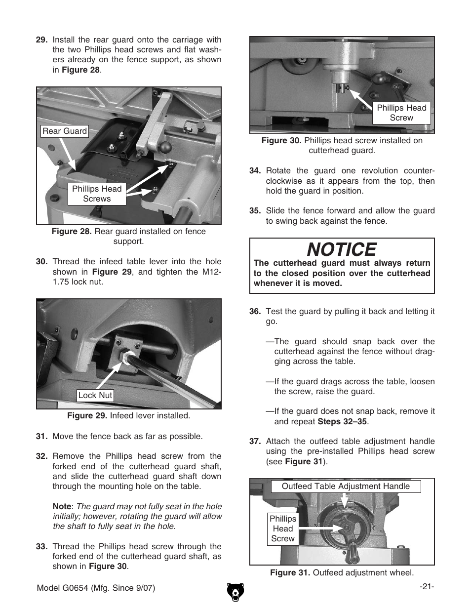 Grizzly G0654 User Manual | Page 23 / 56