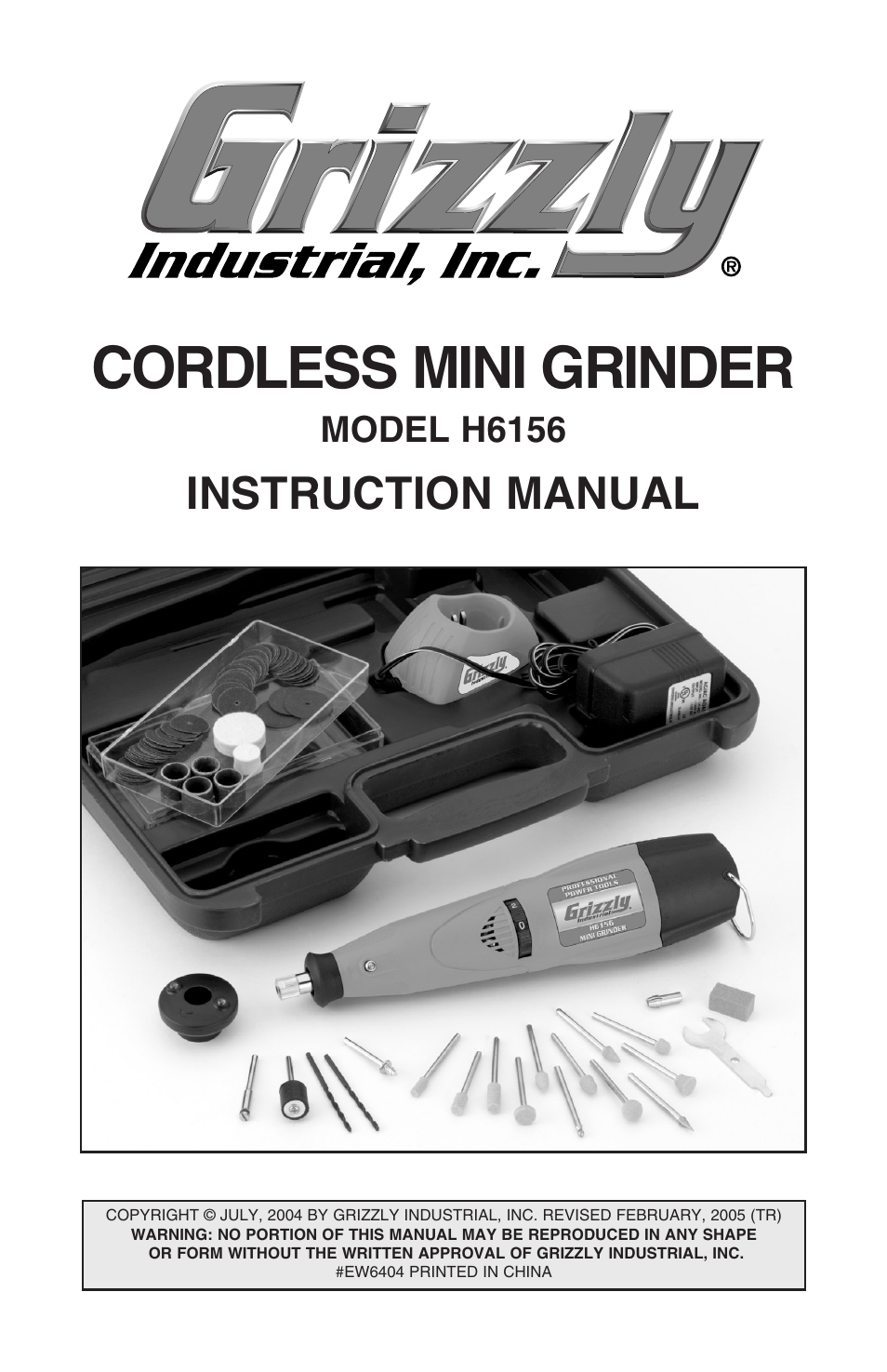 Grizzly H6156 User Manual | 16 pages