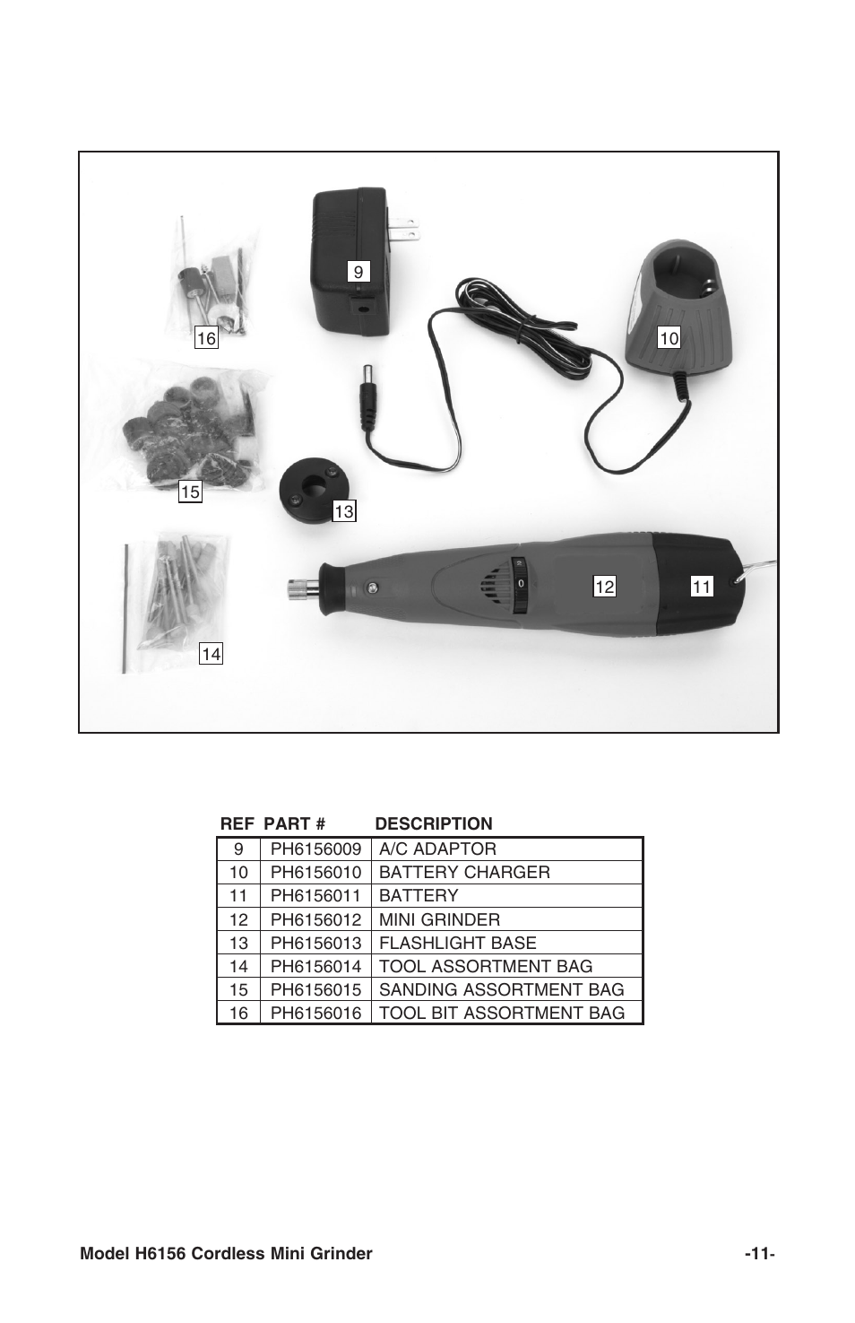 Grizzly H6156 User Manual | Page 13 / 16