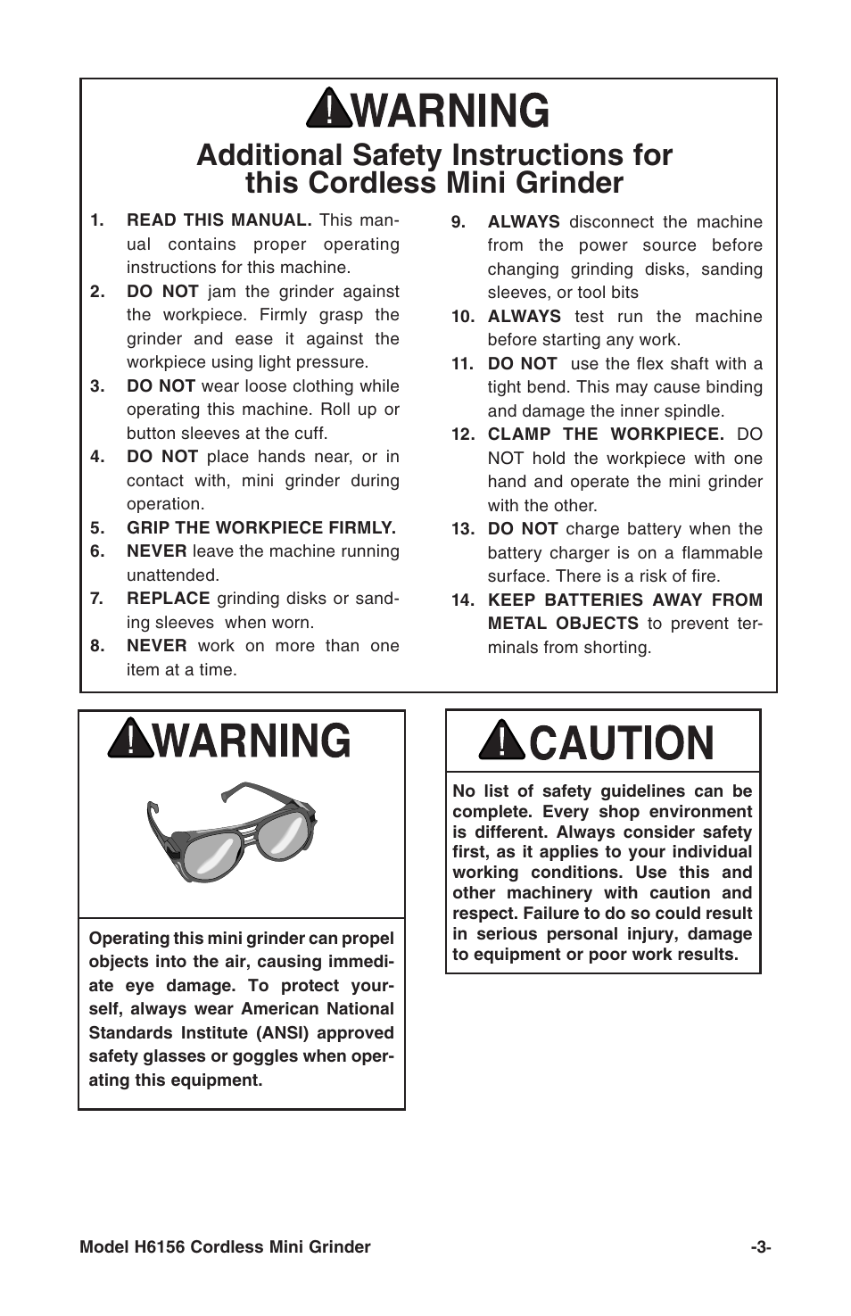 Grizzly H6156 User Manual | Page 5 / 16