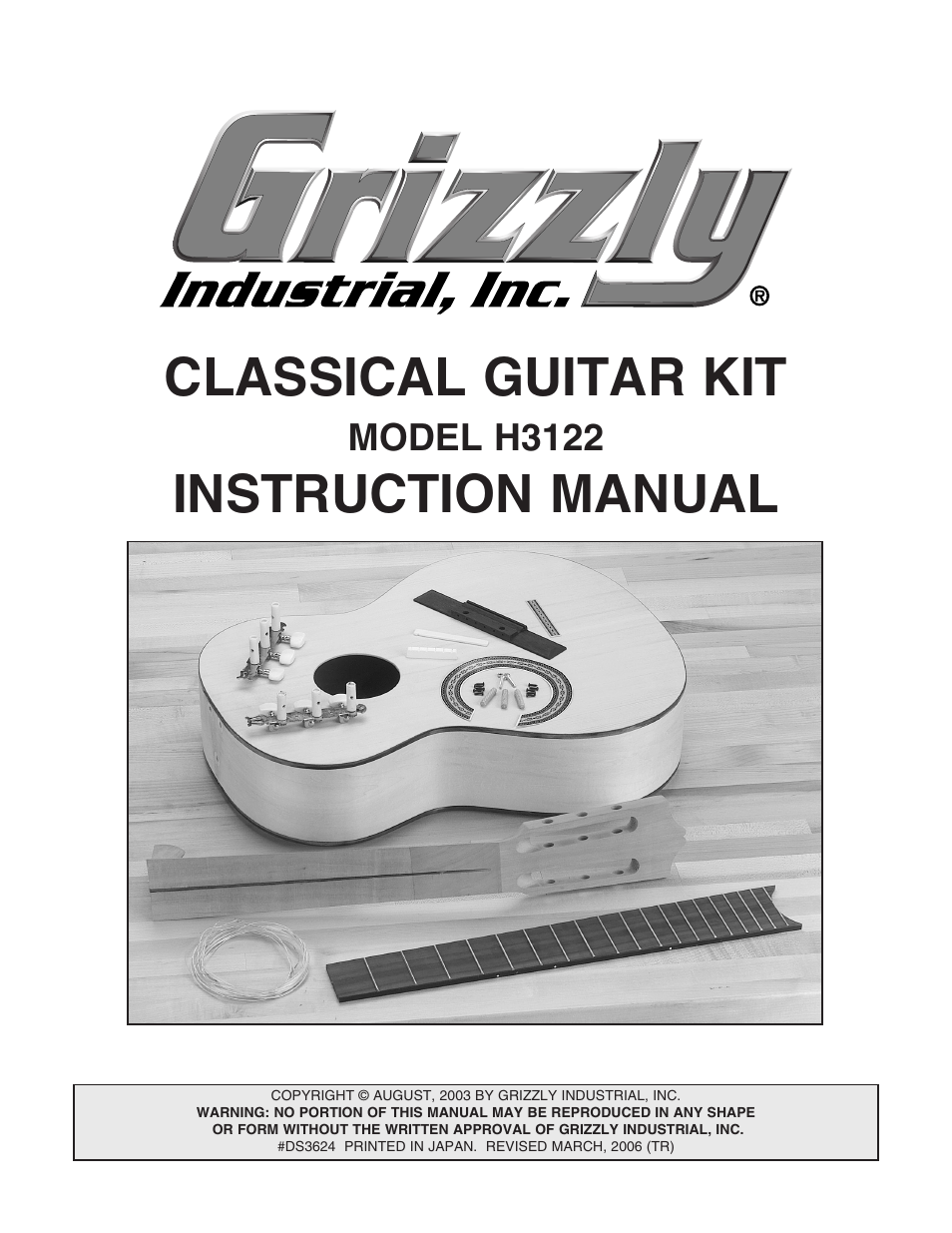 Grizzly H3122 User Manual | 24 pages