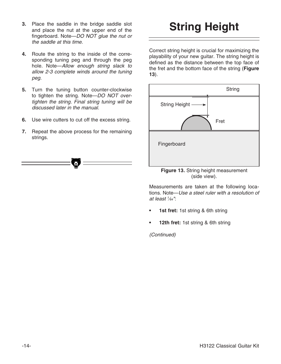 String height | Grizzly H3122 User Manual | Page 16 / 24