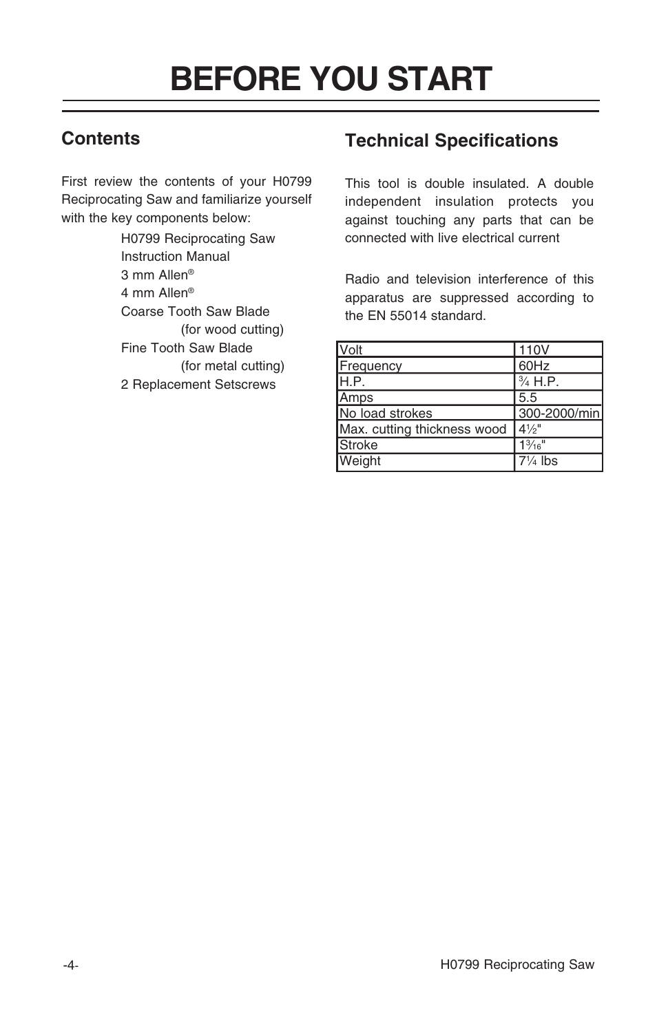 Grizzly H0799 User Manual | Page 5 / 13