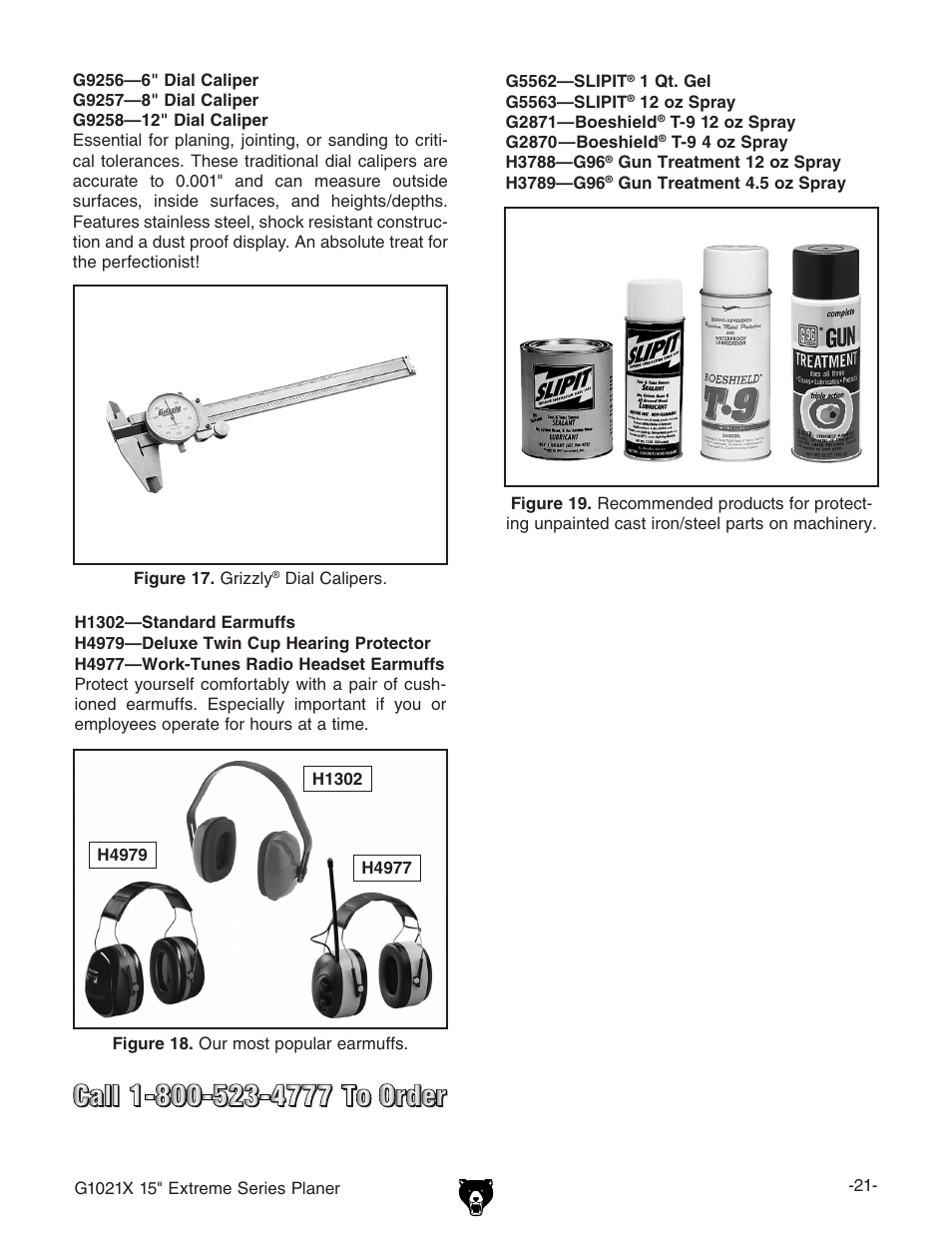 Grizzly G1021x User Manual | Page 23 / 52