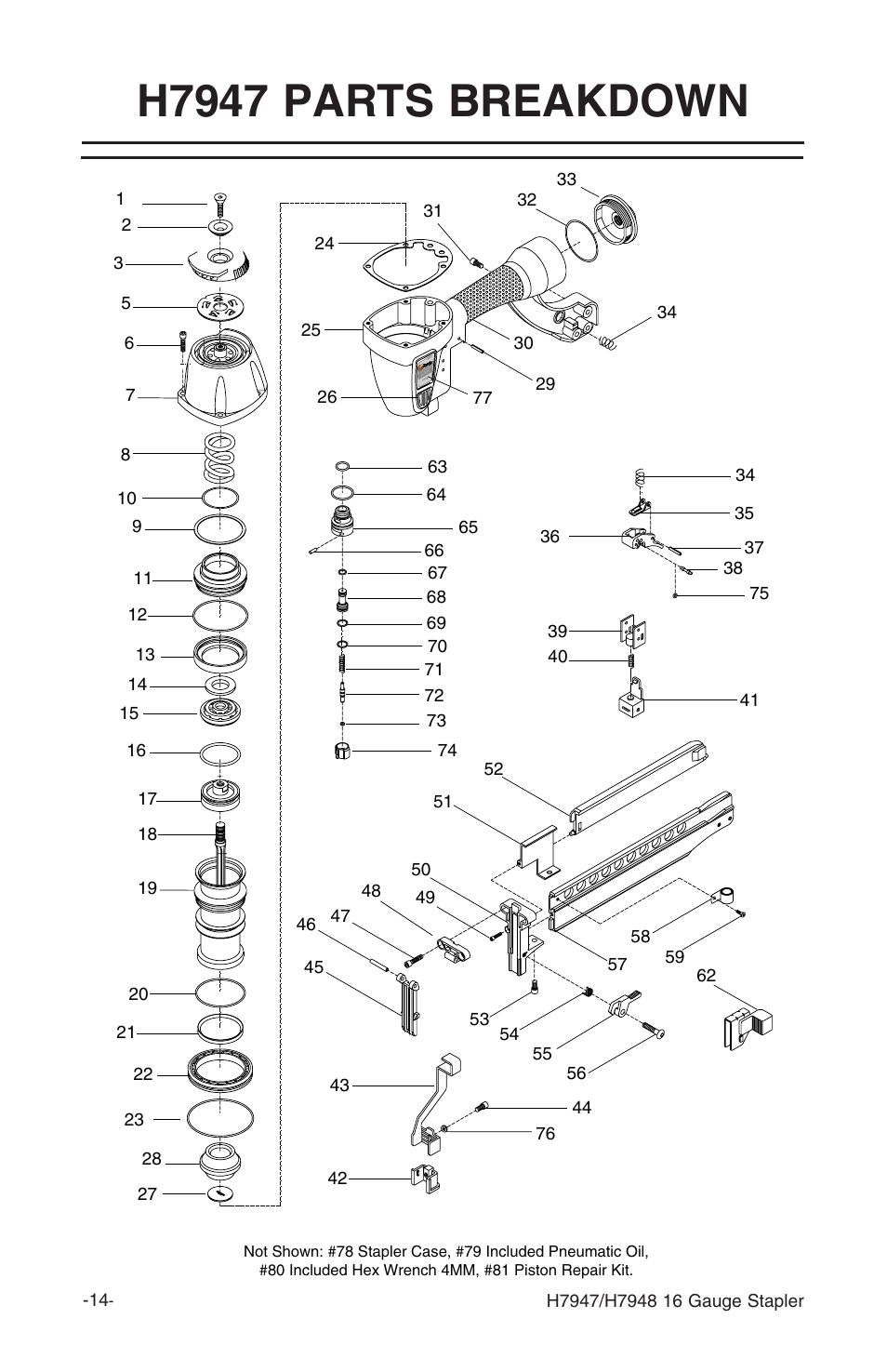 H7947 parts breakdown | Grizzly H7947/H7948 User Manual | Page 16 / 24