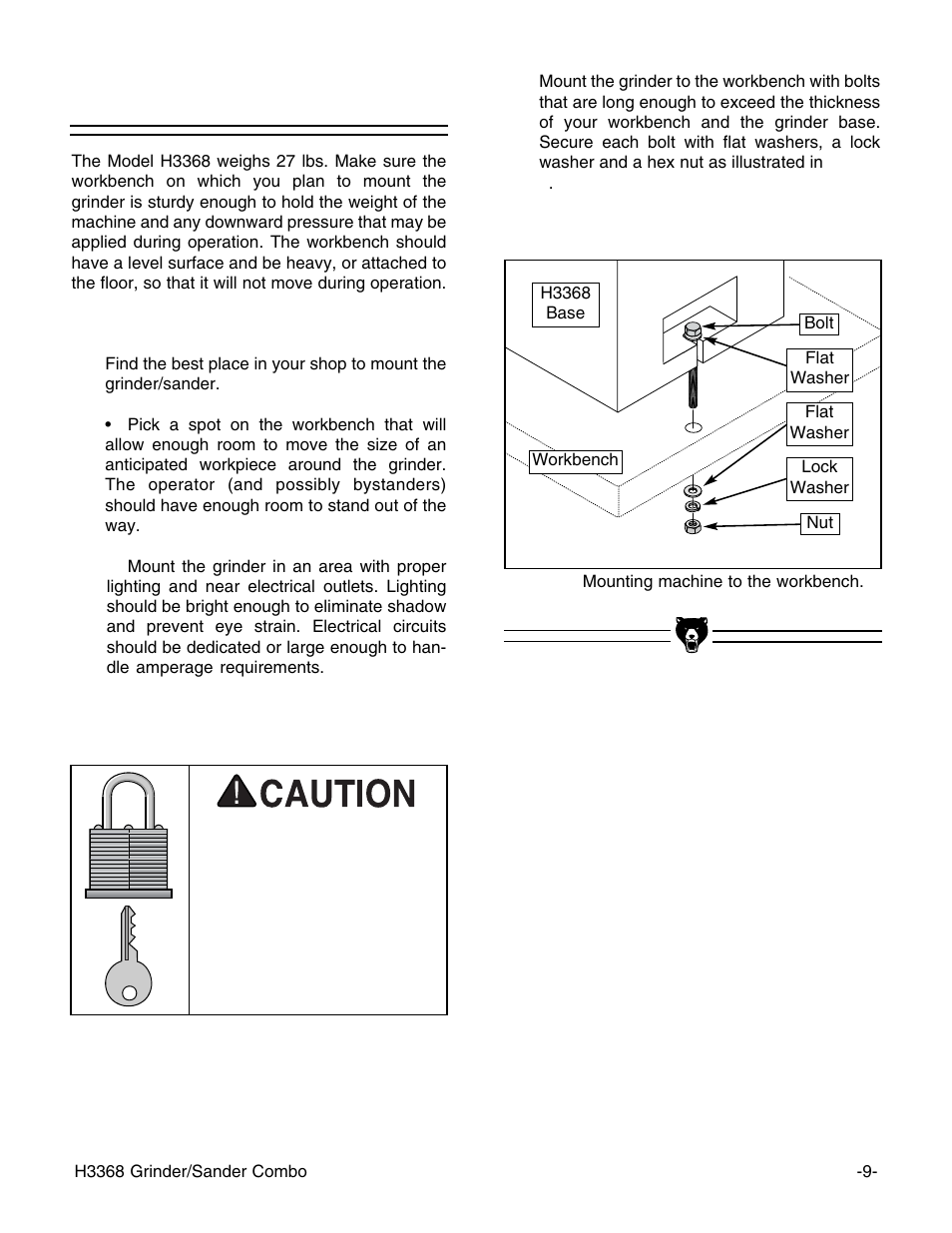Mounting | Grizzly H3368 User Manual | Page 11 / 32