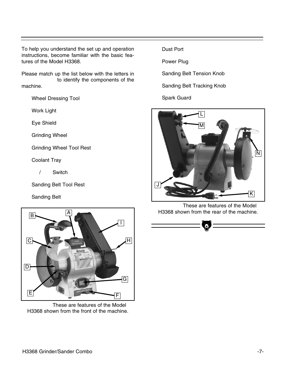 Grizzly H3368 User Manual | Page 9 / 32