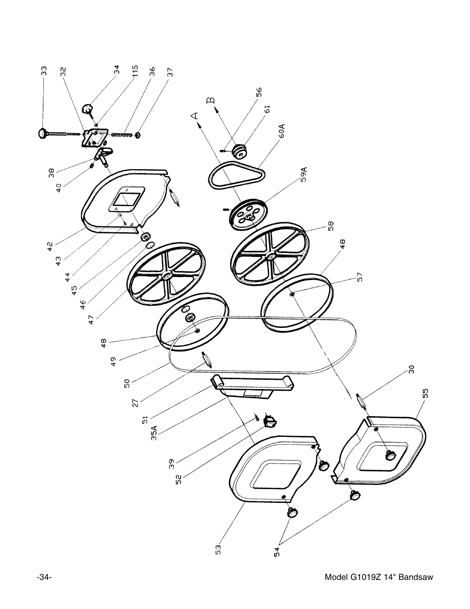 Grizzly G1019Z User Manual | Page 36 / 44