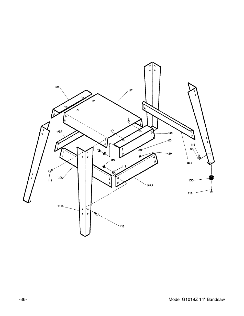 Grizzly G1019Z User Manual | Page 38 / 44