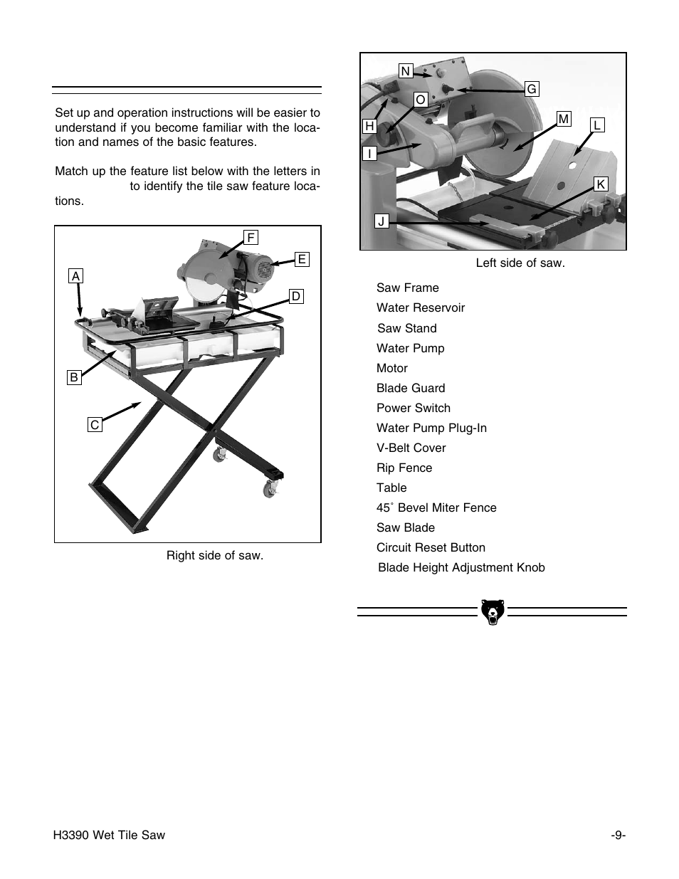 Main features | Grizzly H3390 User Manual | Page 14 / 35