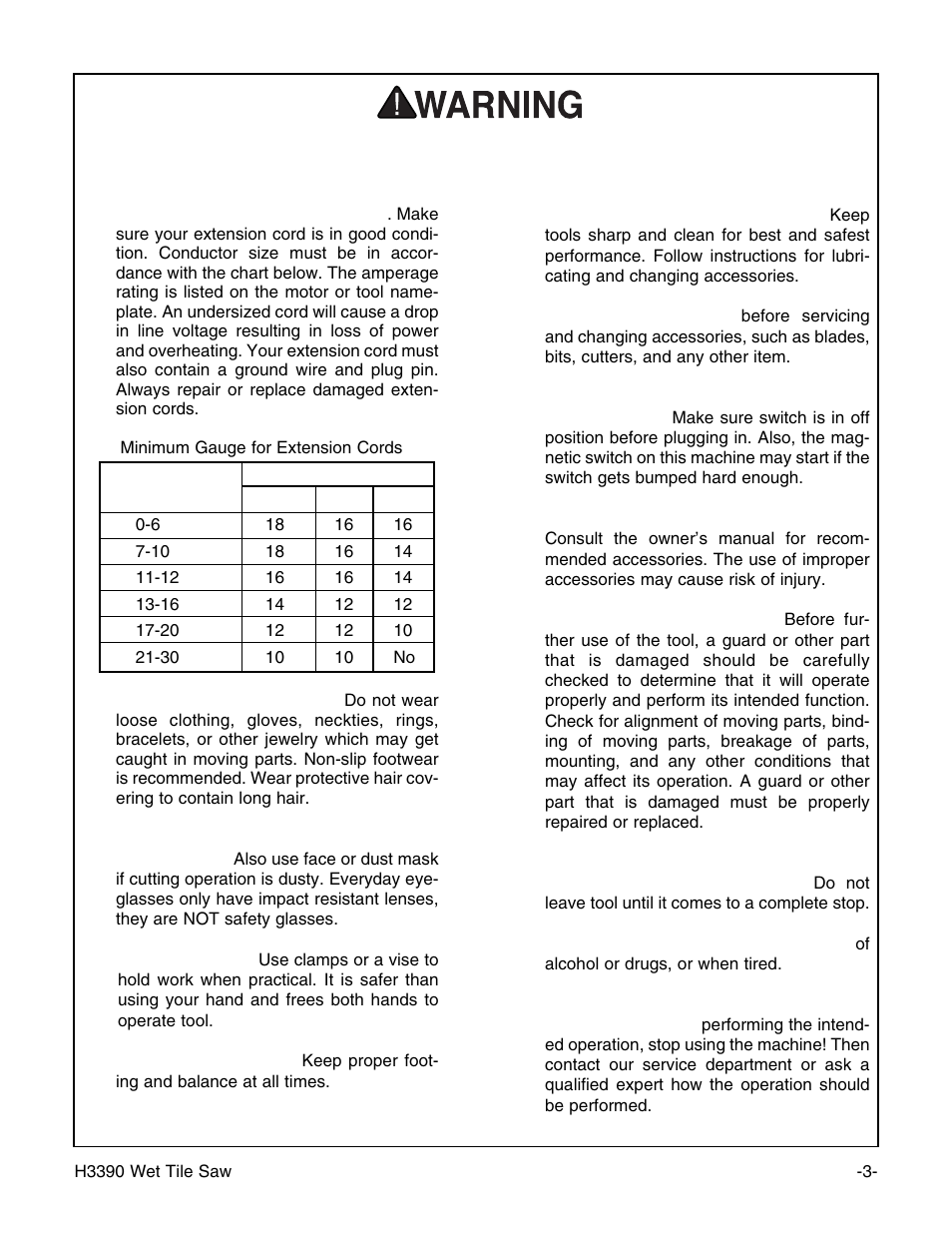 Safety instructions for power tools | Grizzly H3390 User Manual | Page 8 / 35