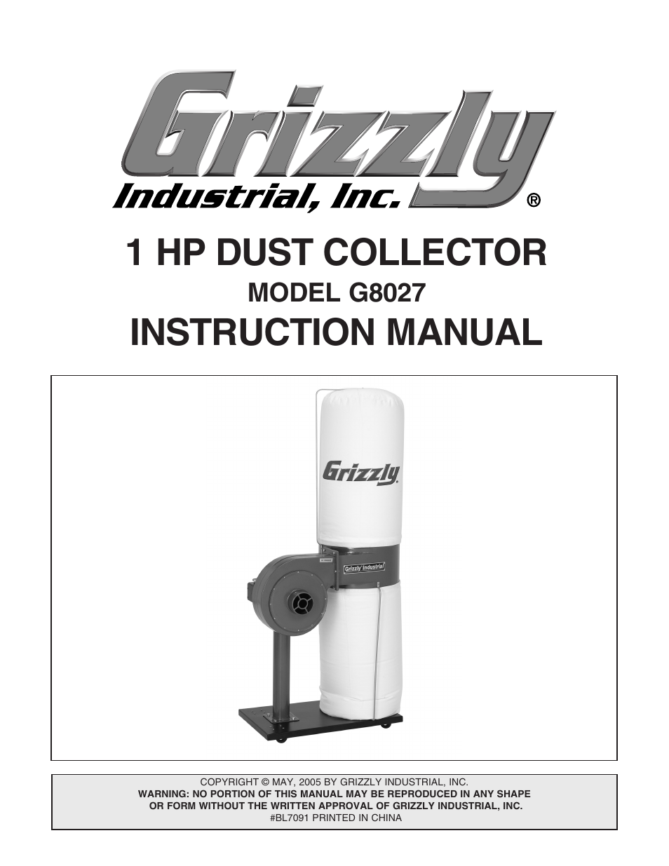 Grizzly Model G8027 User Manual | 32 pages