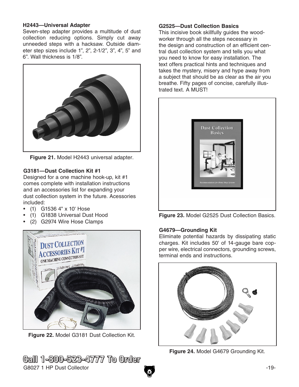 Grizzly Model G8027 User Manual | Page 21 / 32