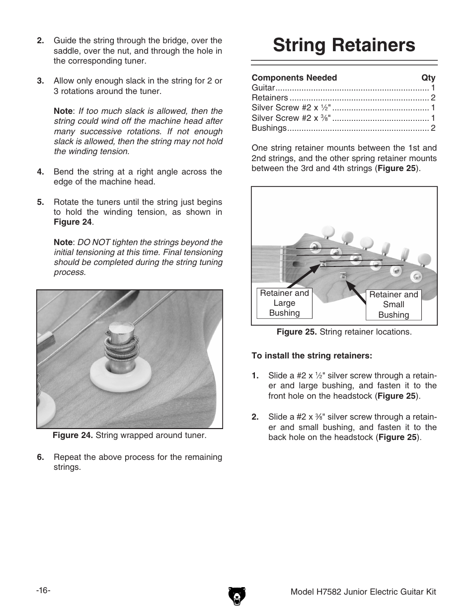 String retainers | Grizzly H7582 User Manual | Page 18 / 32