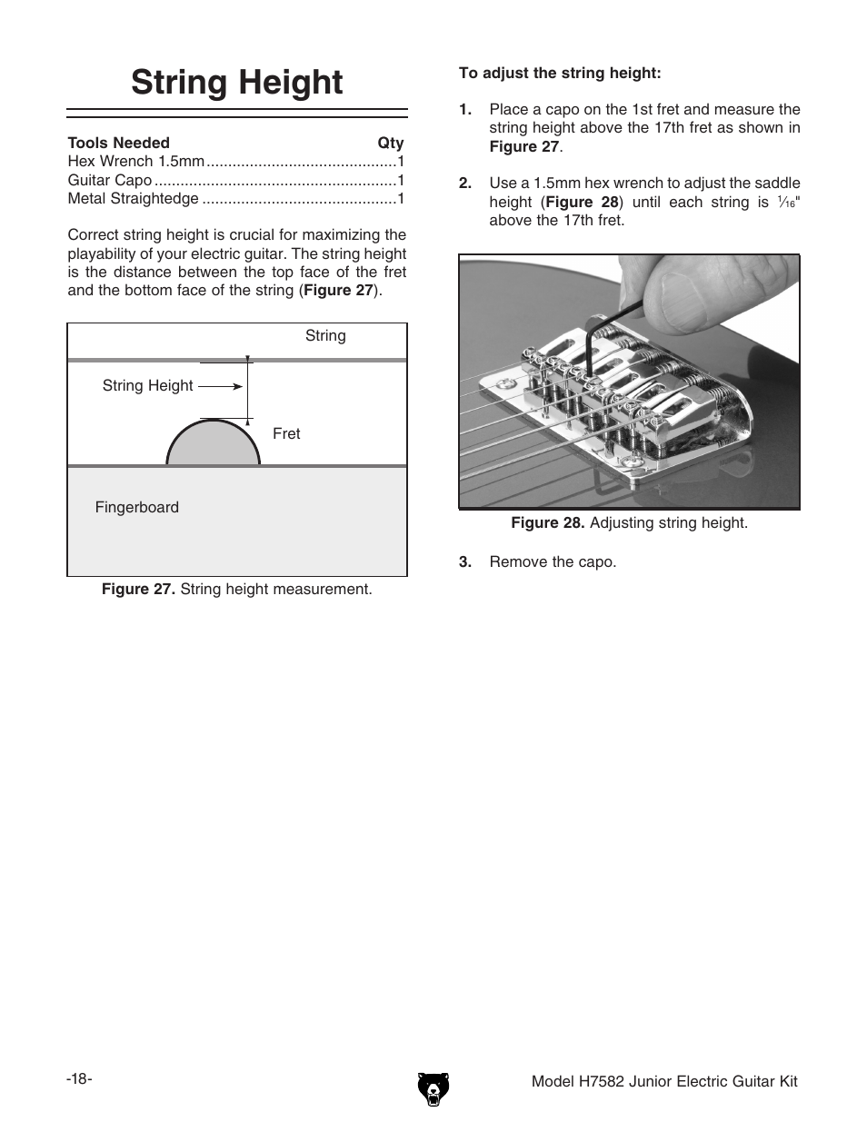 String height | Grizzly H7582 User Manual | Page 20 / 32