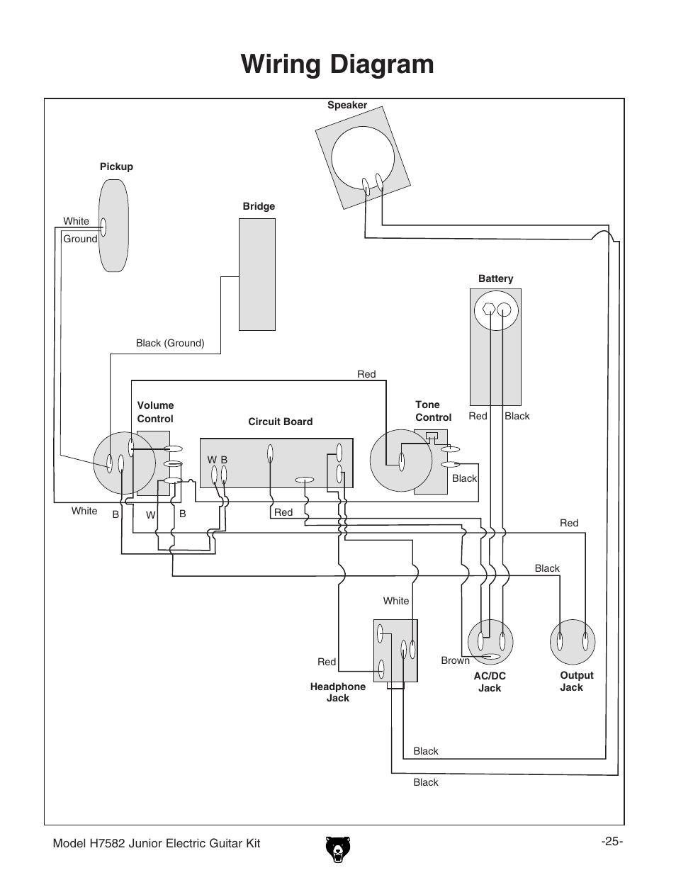 Wiring diagram | Grizzly H7582 User Manual | Page 27 / 32
