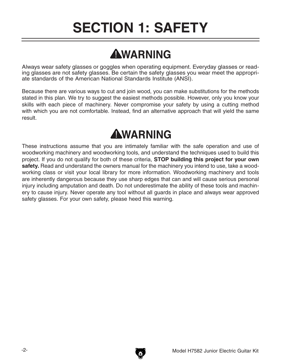 Grizzly H7582 User Manual | Page 4 / 32