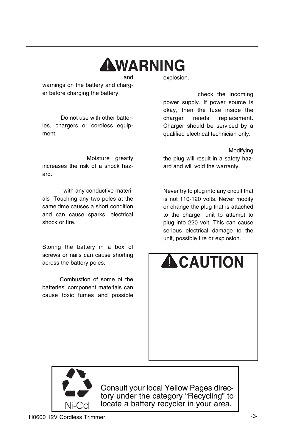 Charging safety | Grizzly H0600 User Manual | Page 4 / 9