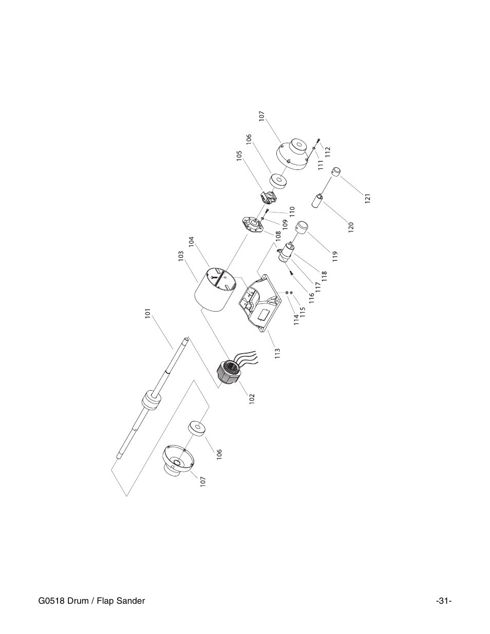 Grizzly G0518 User Manual | Page 33 / 39