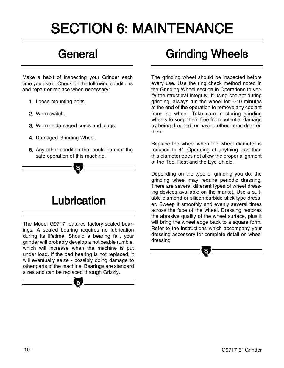 Grizzly G9717 User Manual | Page 11 / 17