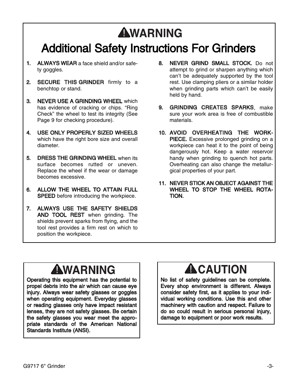 Grizzly G9717 User Manual | Page 4 / 17