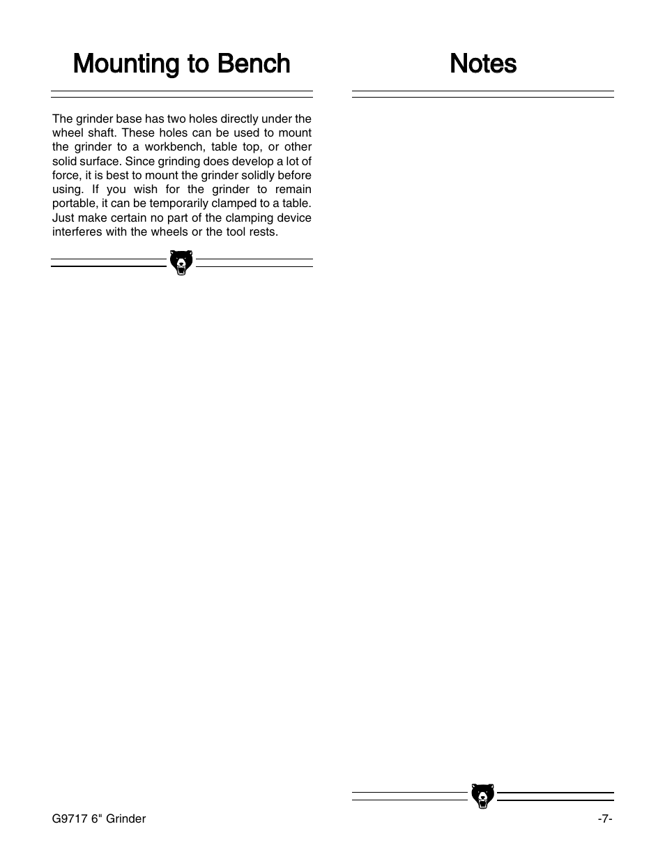 Grizzly G9717 User Manual | Page 8 / 17