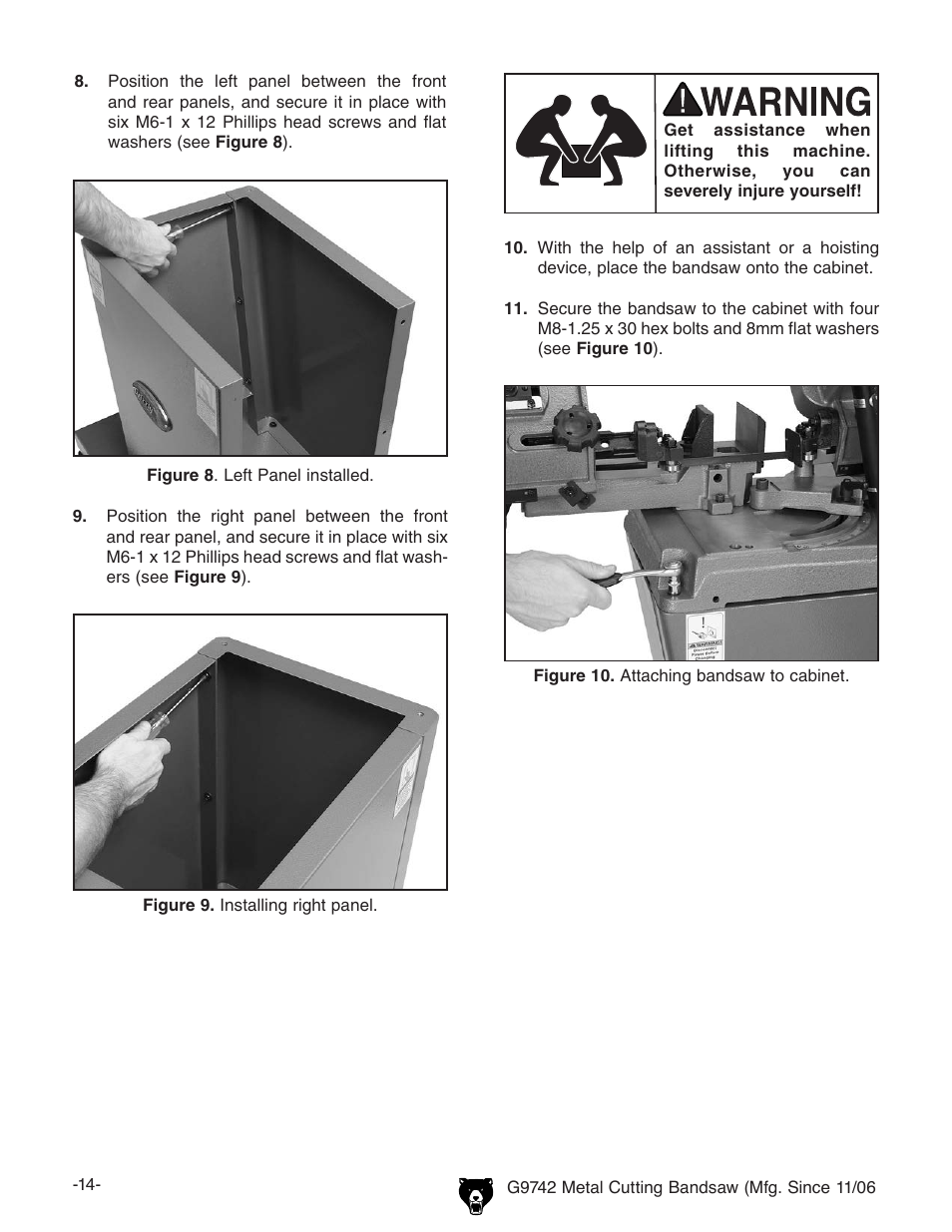 Grizzly G9742 User Manual | Page 16 / 44