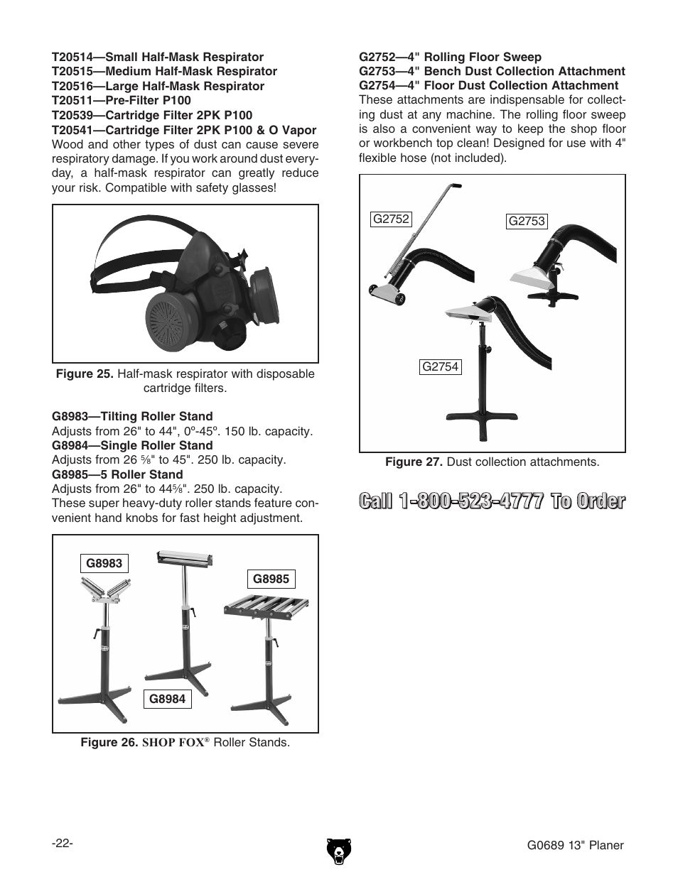 Grizzly G0689 User Manual | Page 24 / 44