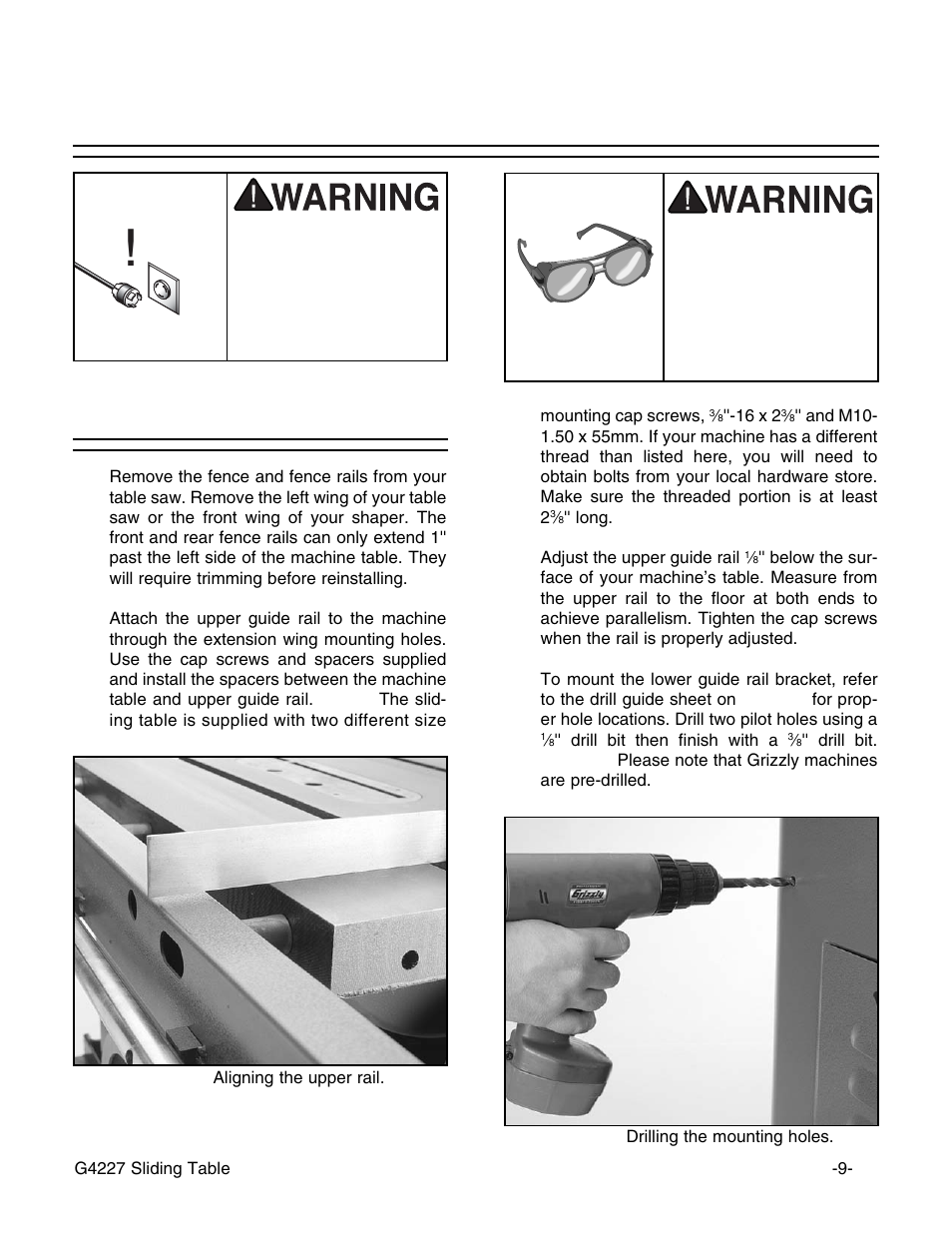 Mounting | Grizzly G4227 User Manual | Page 10 / 27