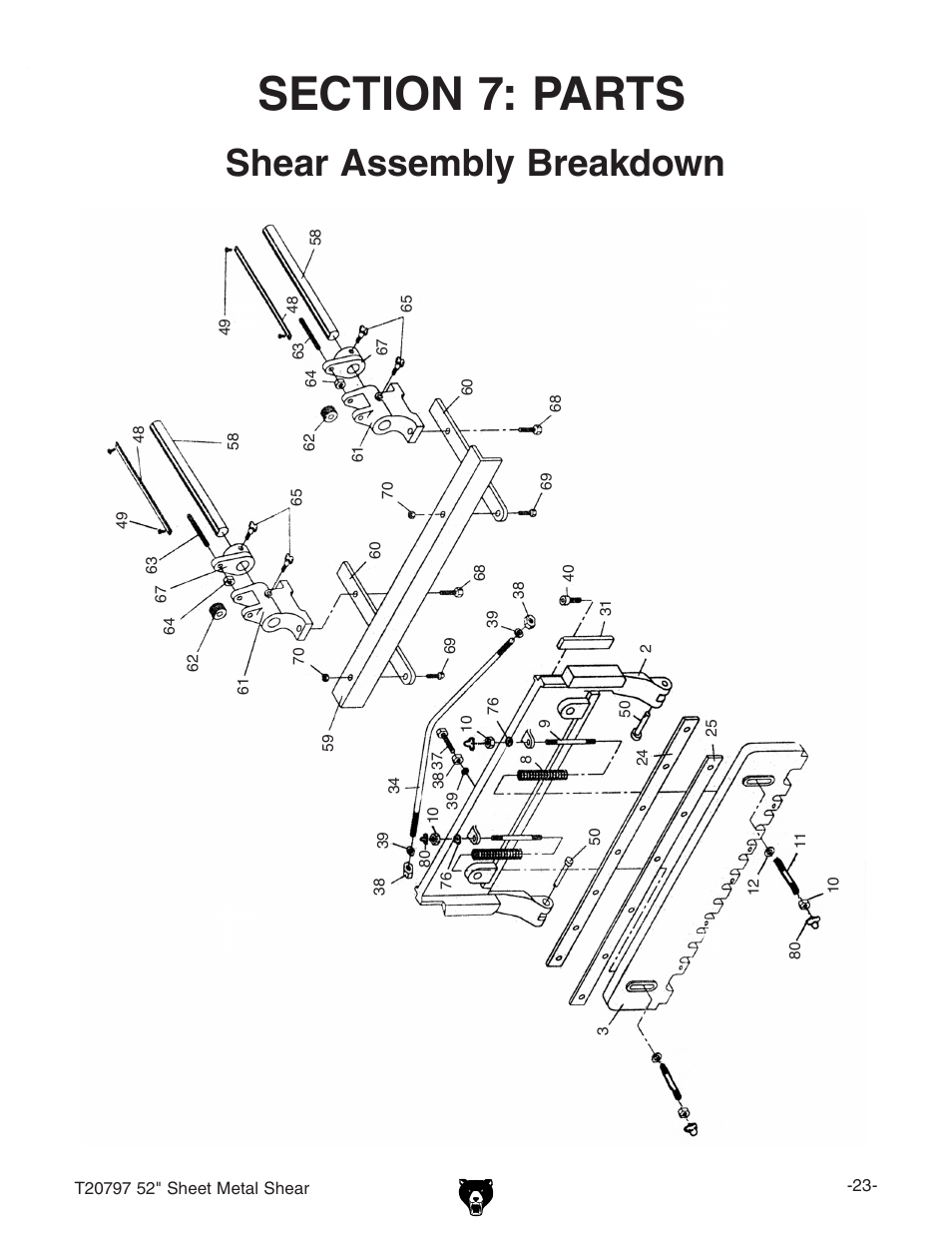 Grizzly Foot Shear T20797 User Manual | 4 pages