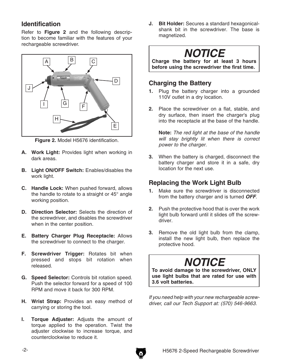 Notice | Grizzly H5676 User Manual | Page 2 / 2