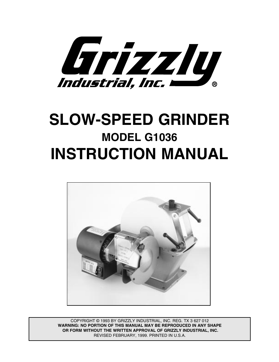 Grizzly G1036 User Manual | 14 pages