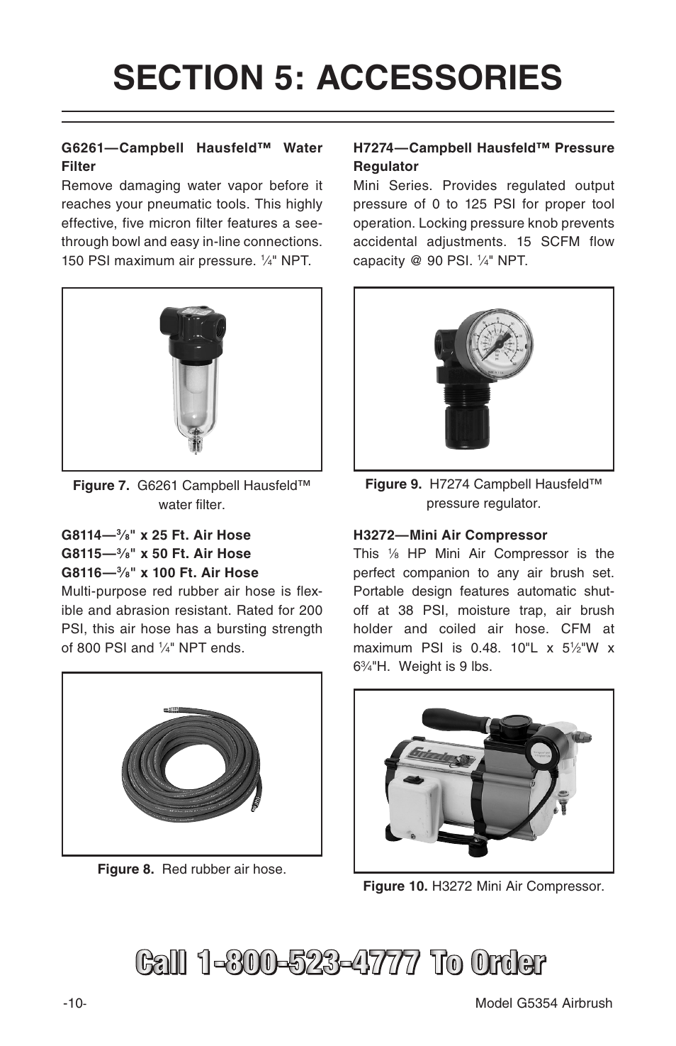 Grizzly Airbrush Kit G5354 User Manual | Page 10 / 16