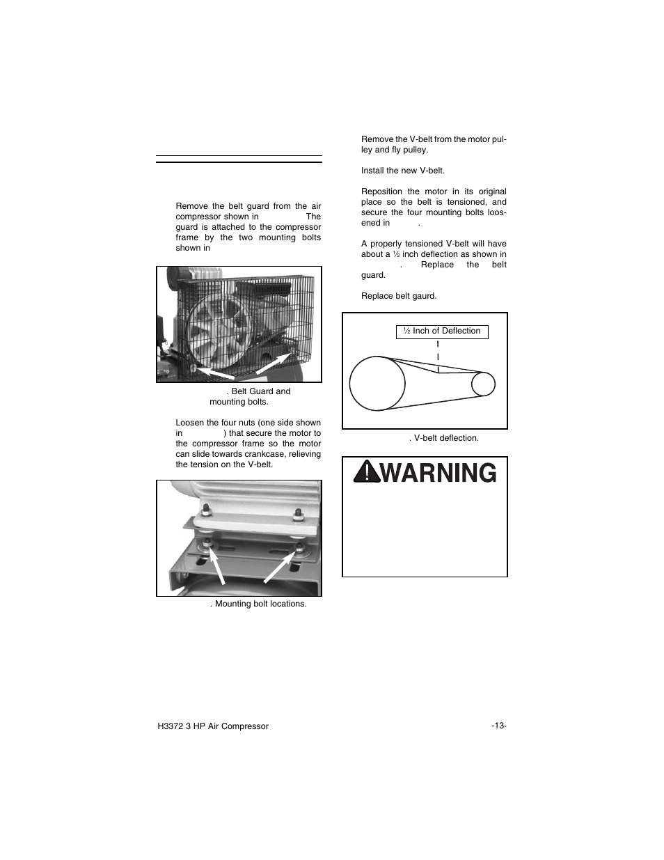Changing v-belt | Grizzly H3372 User Manual | Page 15 / 26
