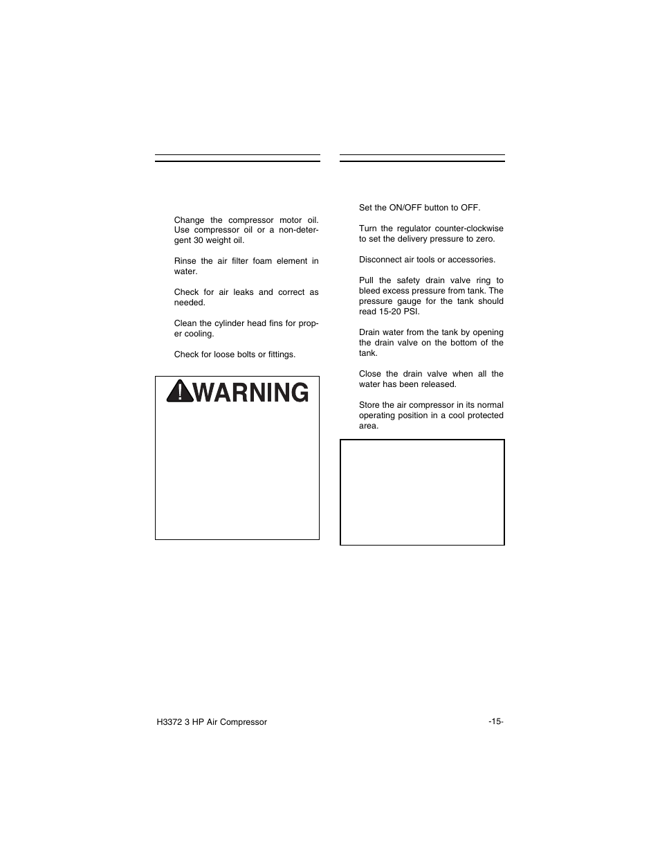 Notice, Every 300 hours storage | Grizzly H3372 User Manual | Page 17 / 26