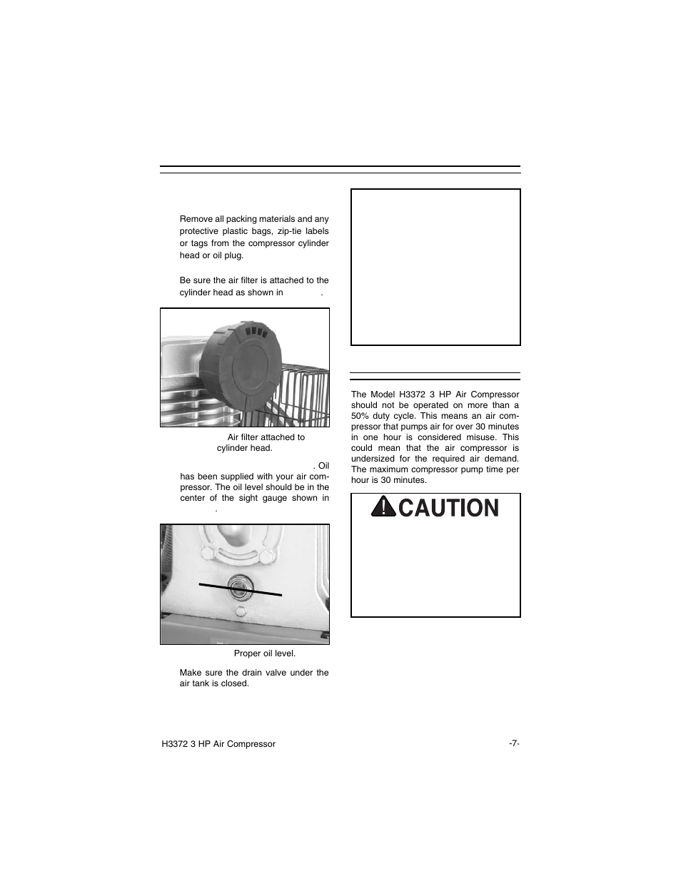 Preparing for use, Notice, Duty cycle | Grizzly H3372 User Manual | Page 9 / 26