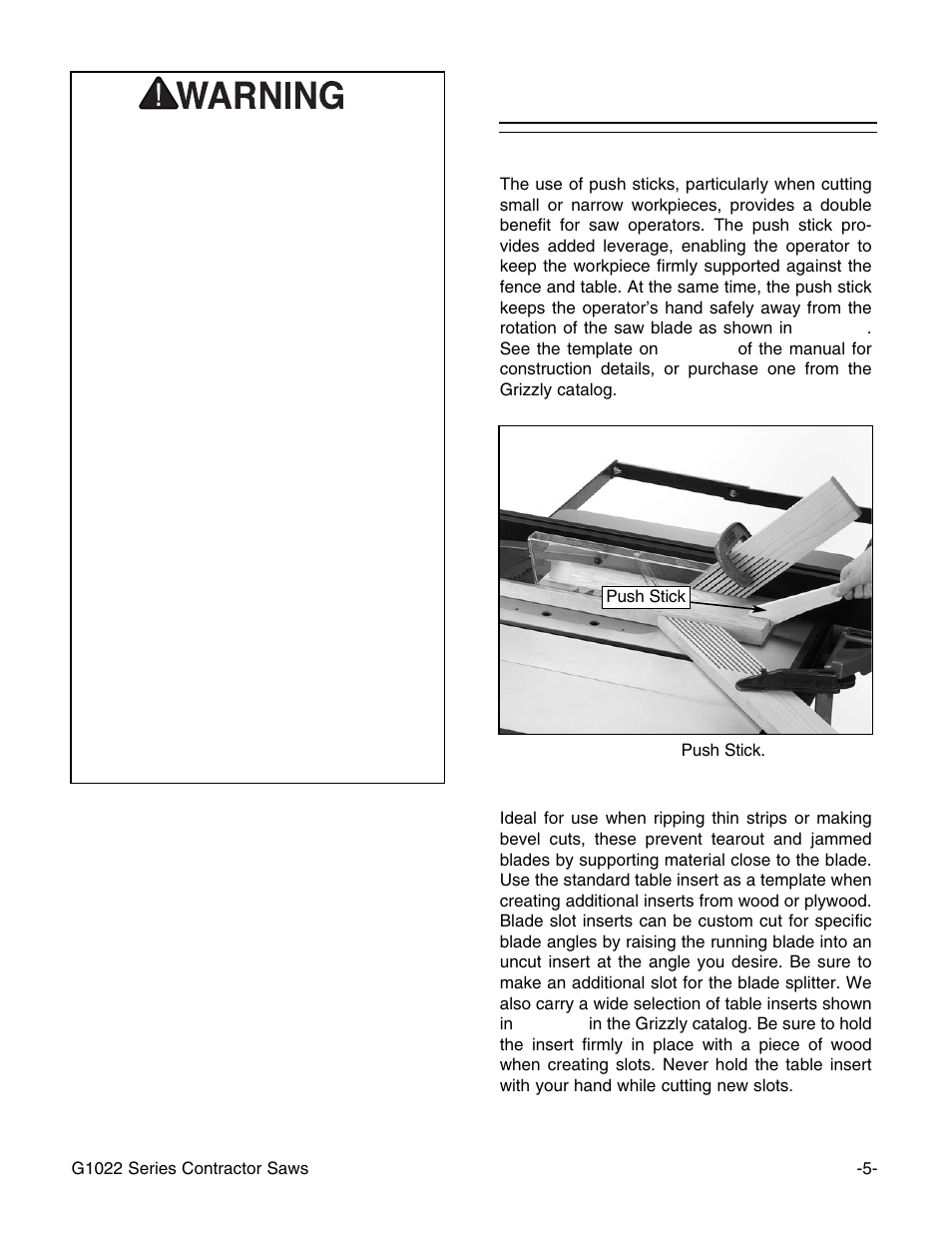 Safety accessories | Grizzly G1022ZF User Manual | Page 7 / 70