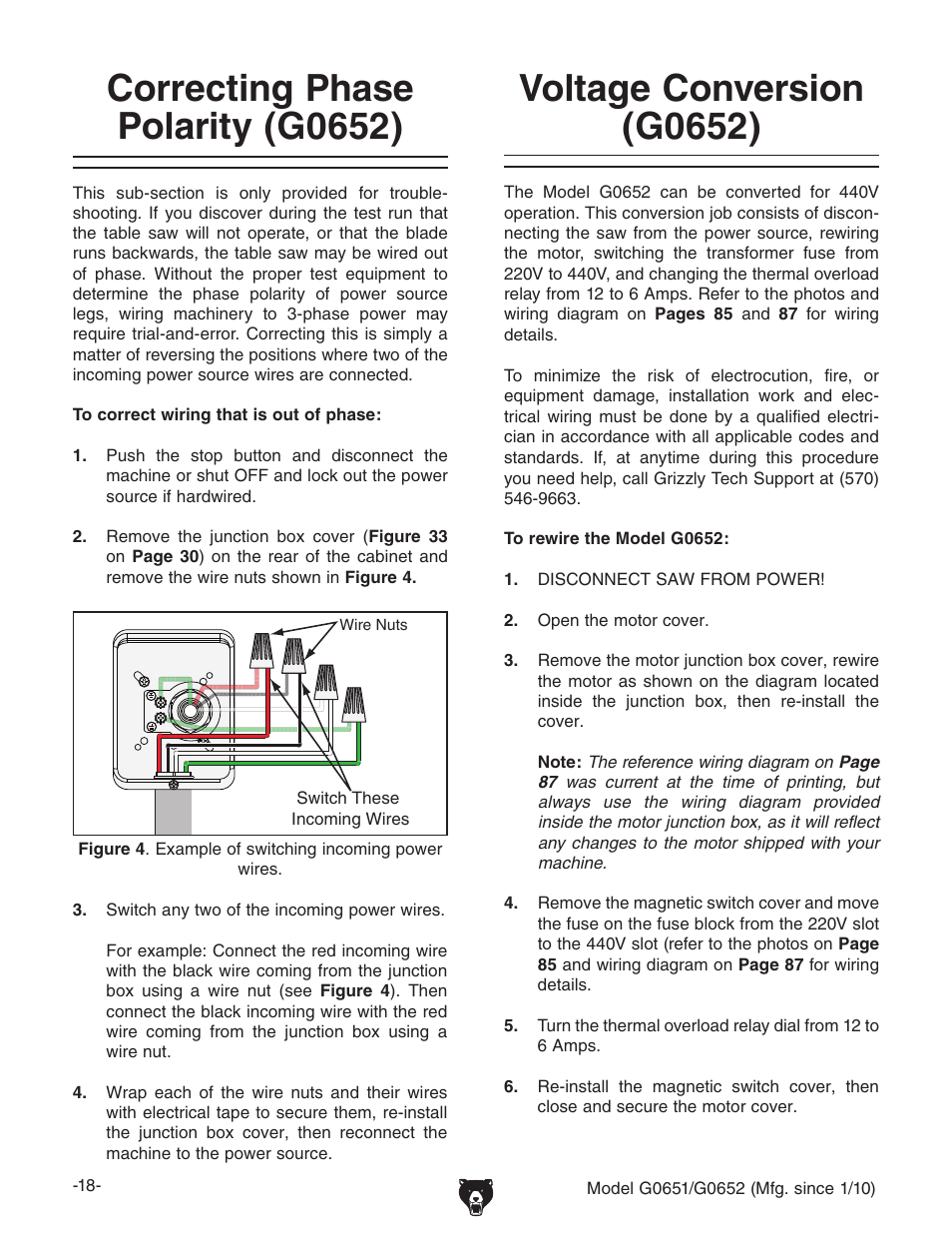 Grizzly G0651 User Manual | Page 20 / 104